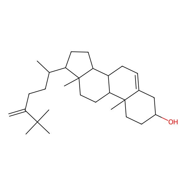 2D Structure of 24-Methylene,25-methylcholesta-5-en-3beta-ol