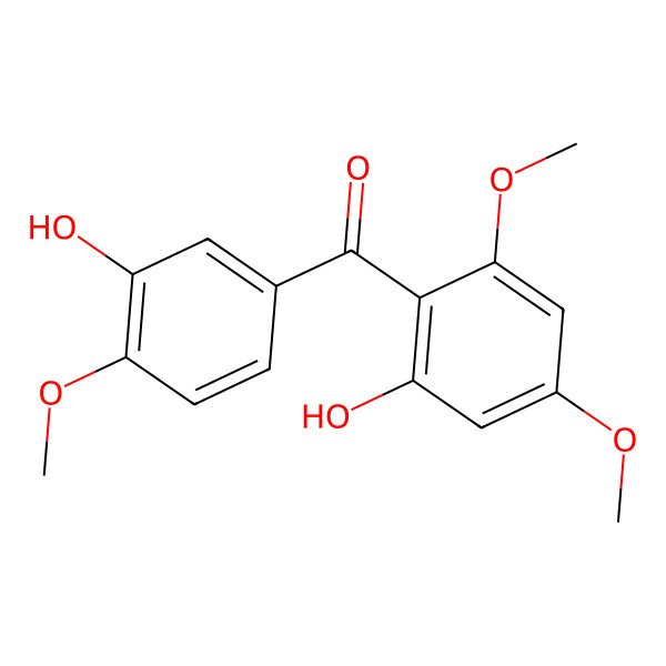 2D Structure of 2,4,4'-Trimethoxy-3',6-dihydroxybenzophenone