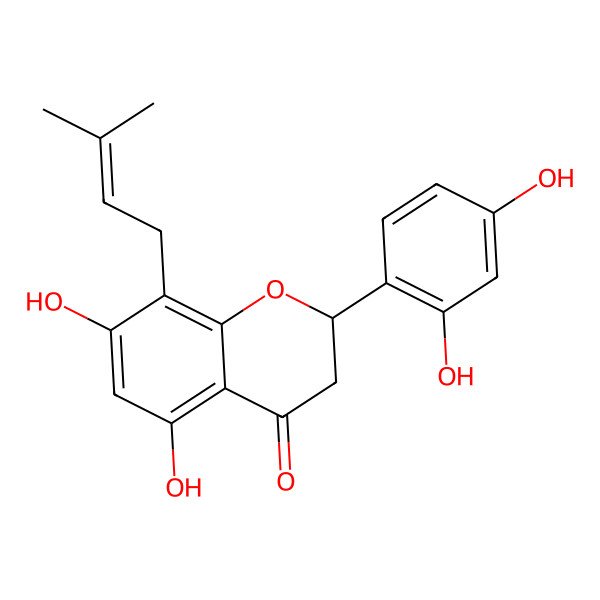 2D Structure of (+/-)-Leachianone G