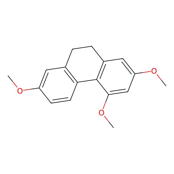 2D Structure of 2,4,7-Trimethoxy-9,10-dihydrophenanthrene