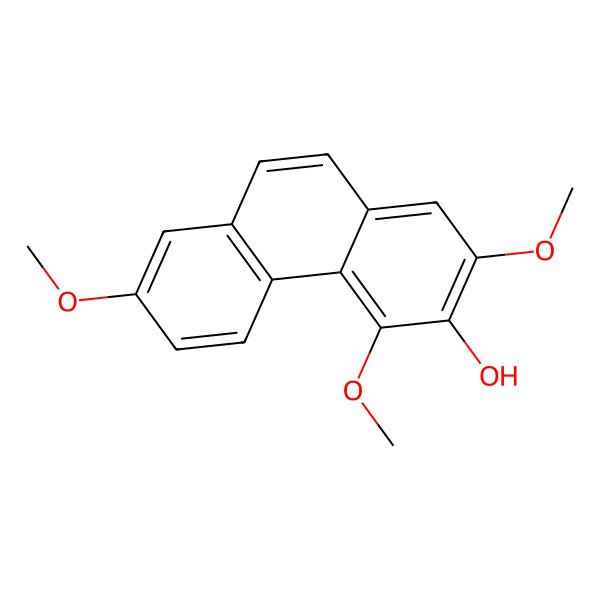 2D Structure of 2,4,7-Trimethoxyphenanthren-3-ol
