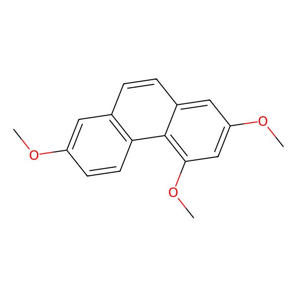 2D Structure of 2,4,7-Trimethoxyphenanthrene