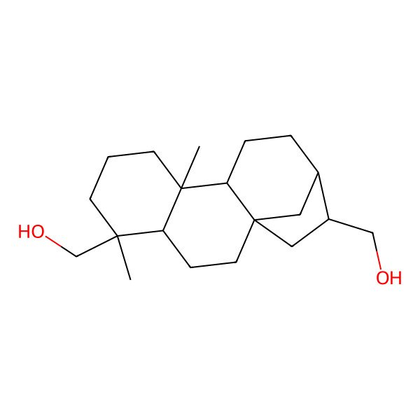 2D Structure of [(1S,4S,5R,9S,10R,13R,14R)-5-(hydroxymethyl)-5,9-dimethyl-14-tetracyclo[11.2.1.01,10.04,9]hexadecanyl]methanol