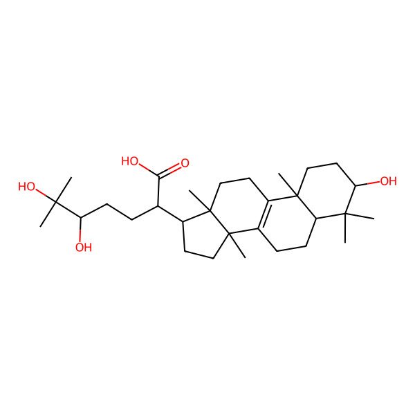 2D Structure of (24R)-3alpha,24,25-Trihydroxytirucalla-8-ene-21-oic acid