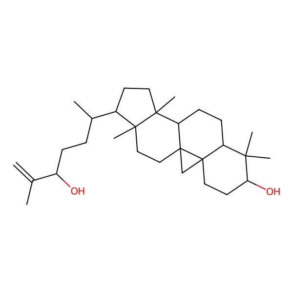 2D Structure of (24R)-Cycloarta-25-ene-3beta,24-diol