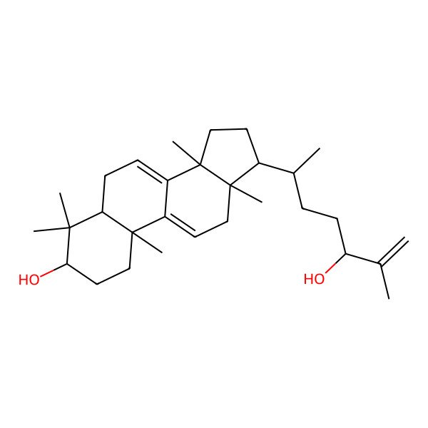 2D Structure of (3S,5R,10S,13S,14S,17S)-17-[(2S,5R)-5-hydroxy-6-methylhept-6-en-2-yl]-4,4,10,13,14-pentamethyl-2,3,5,6,12,15,16,17-octahydro-1H-cyclopenta[a]phenanthren-3-ol