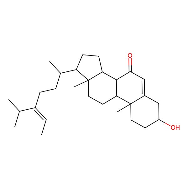 2D Structure of (24Z)-3beta-Hydroxystigmasta-5,24(28)-diene-7-one