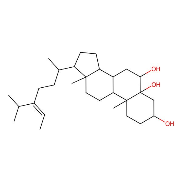 2D Structure of (24Z)-5alpha-Stigmasta-24(28)-ene-3beta,5,6beta-triol