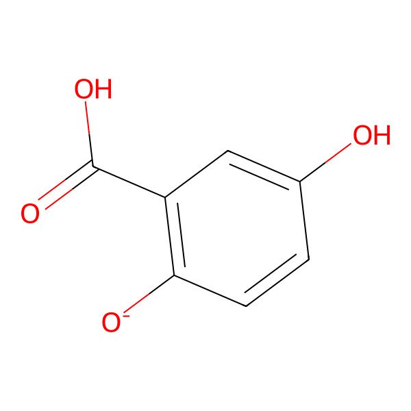 2D Structure of 2,5-Dihydroxybenzoate