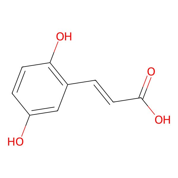 2D Structure of 2,5-Dihydroxycinnamic acid