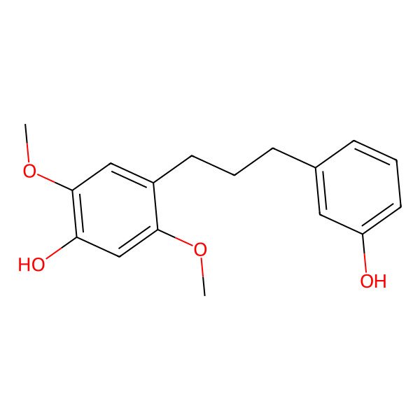 2D Structure of 4-(3-(3-Hydroxyphenyl)propyl)-2,5-dimethoxyphenol