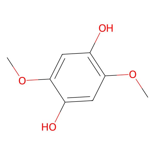 2D Structure of 2,5-Dimethoxybenzene-1,4-diol