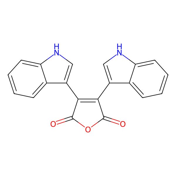 2D Structure of 2,5-Furandione, 3,4-di-1H-indol-3-yl-