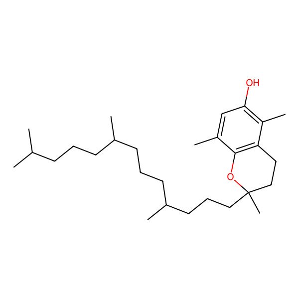2D Structure of 2,5,8-Trimethyl-2-(4,8,12-trimethyltridecyl)-6-chromanol