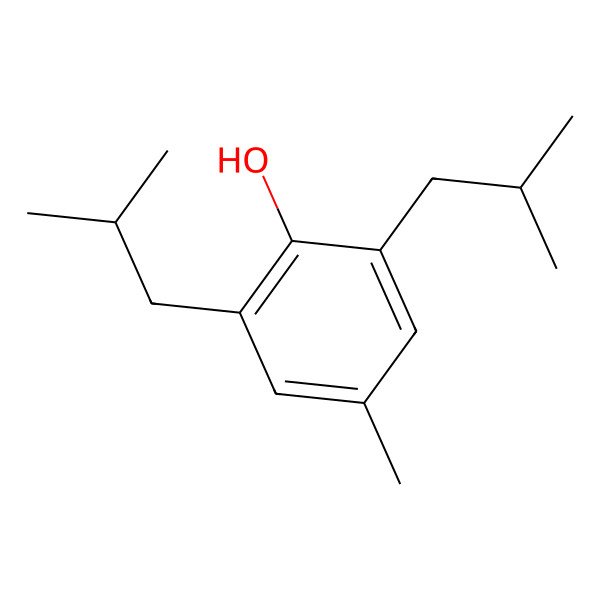 2D Structure of 2,6-Bis(2-methylpropyl)-4-methylphenol