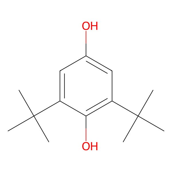 2D Structure of 2,6-Di-tert-butylhydroquinone 2D Structure of 2,6-Di-tert-butylhydroquinone