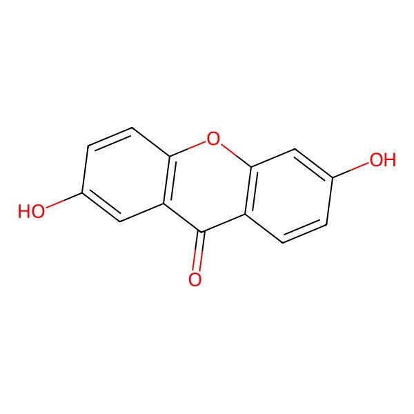 2D Structure of 2,6-Dihydroxyxanthone