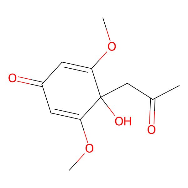 2D Structure of 2,6-Dimethoxy-1-acetonylquinol