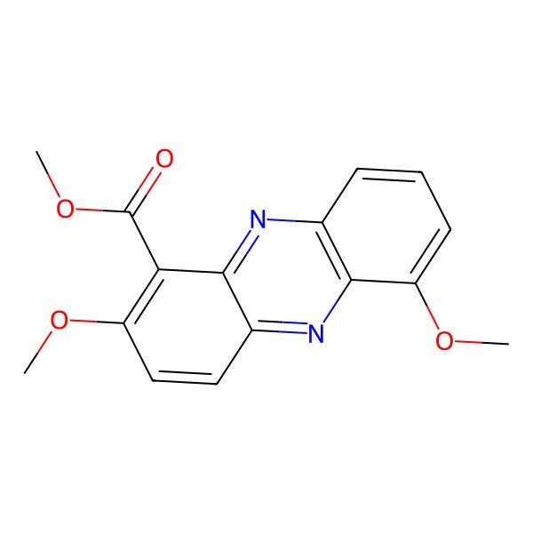 2D Structure of 2,6-Dimethoxy-1-phenazinecarboxylic acid methyl ester
