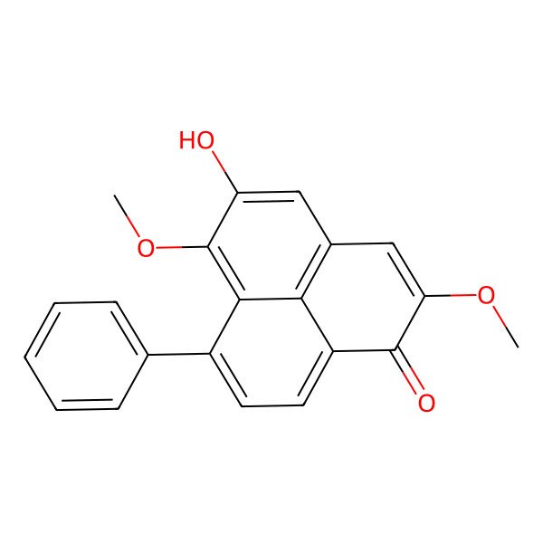 2D Structure of 2,6-Dimethoxy-5-hydroxy-7-phenyl-1H-phenalen-1-one