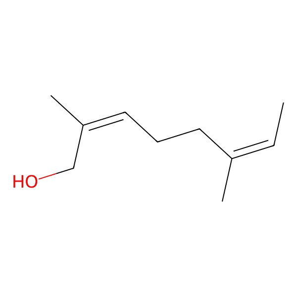 2D Structure of 2,6-Dimethyl-octa-2,6-dien-1-ol