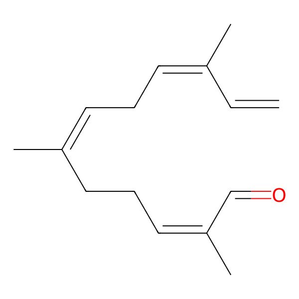 2D Structure of 2,6,10-Trimethyldodeca-2,6,9,11-tetraenal