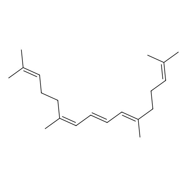 2D Structure of 2,6,11,15-Tetramethylhexadeca-2,6,8,10,14-pentaene