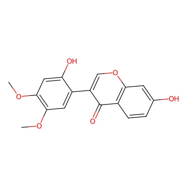 2D Structure of 2',7-Dihydroxy-4',5'-dimethoxyisoflavone