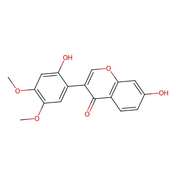 2D Structure of 2',7-Dihydroxy-4',5'-dimethoxyisoflavone 2D Structure of 2',7-Dihydroxy-4',5'-dimethoxyisoflavone