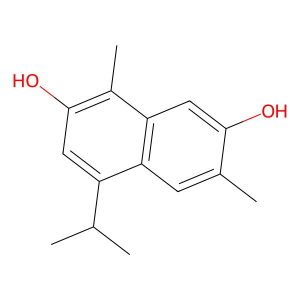 2D Structure of 2,7-Dihydroxycadalene