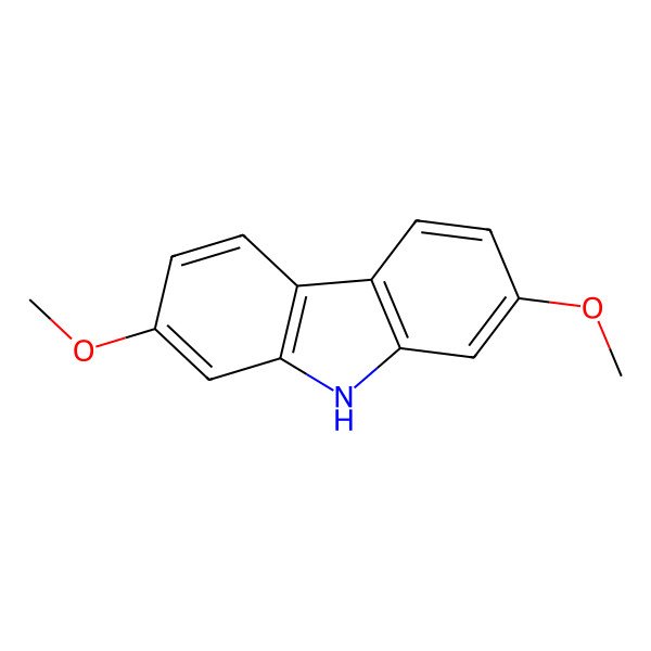 2D Structure of 2,7-Dimethoxy-9h-carbazole