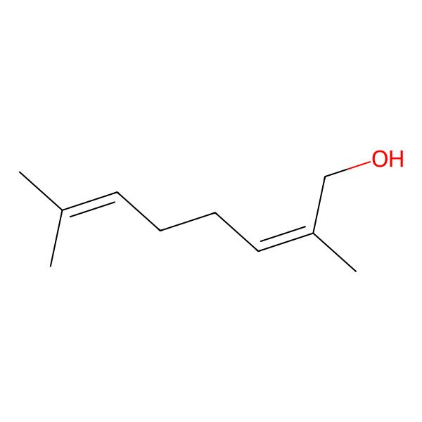 2D Structure of 2,7-Dimethyl-2,6-octadien-1-ol