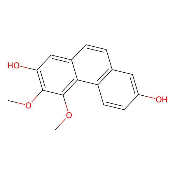 2D Structure of 2,7-Phenanthrenediol, 3,4-dimethoxy-