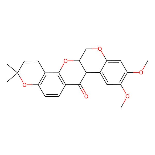 2D Structure of (1R,14S)-17,18-dimethoxy-7,7-dimethyl-2,8,21-trioxapentacyclo[12.8.0.03,12.04,9.015,20]docosa-3(12),4(9),5,10,15,17,19-heptaen-13-one
