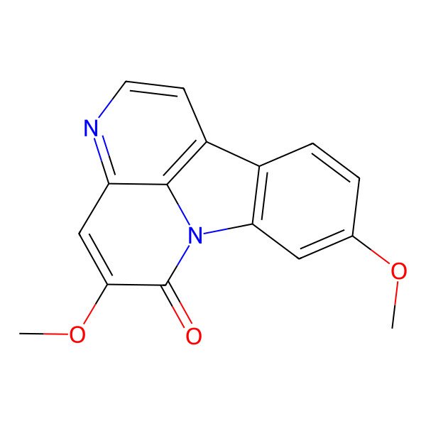 2D Structure of 2,9-Dimethoxy-1H-4,10b-diazafluoranthene-1-one