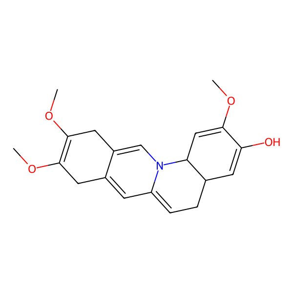 2D Structure of 2,9,10-Trimethoxy-4a,8,11,13a-tetrahydro-5H-isoquinolino[2,3-a]quinolin-3-ol