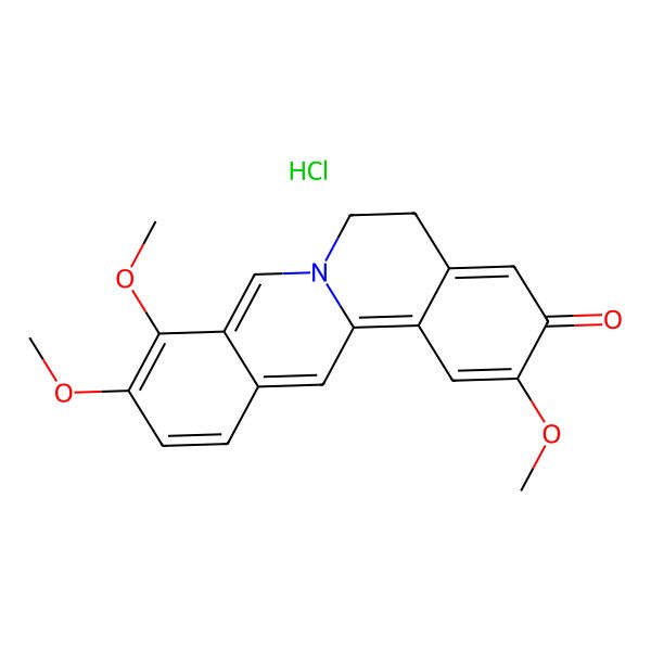 2D Structure of 2,9,10-Trimethoxy-5,6-dihydro-3H-isoquinolino[3,2-a]isoquinolin-3-one--hydrogen chloride (1/1)