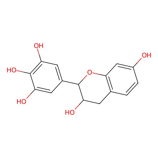 2D Structure of 2alpha-(3,4,5-Trihydroxyphenyl)-3,4-dihydro-2H-1-benzopyran-3alpha,7-diol