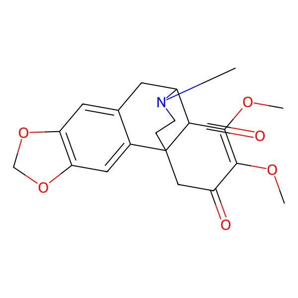2D Structure of 14,15-Dimethoxy-20-methyl-5,7-dioxa-20-azapentacyclo[10.5.3.01,13.02,10.04,8]icosa-2,4(8),9,14-tetraene-16,19-dione