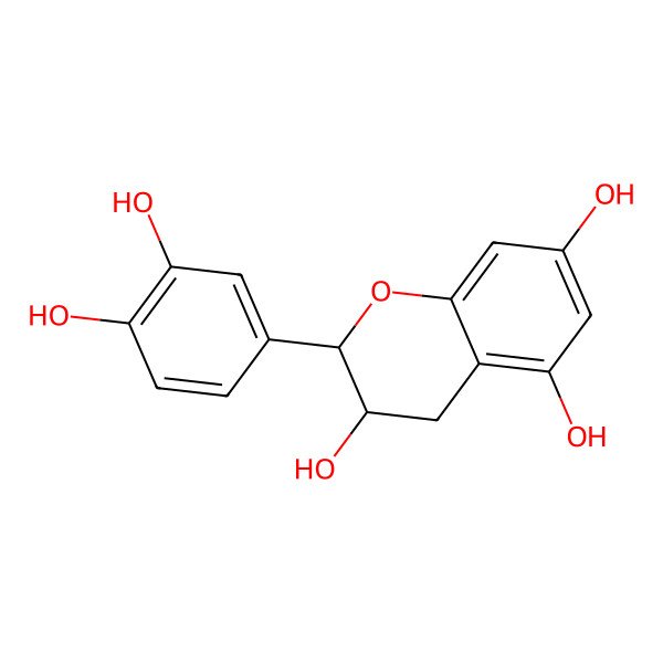 2D Structure of (2S)-2-(3,4-dihydroxyphenyl)-3,4-dihydro-2H-chromene-3,5,7-triol