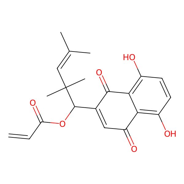 2D Structure of ,-Dimethylacrylalkannin