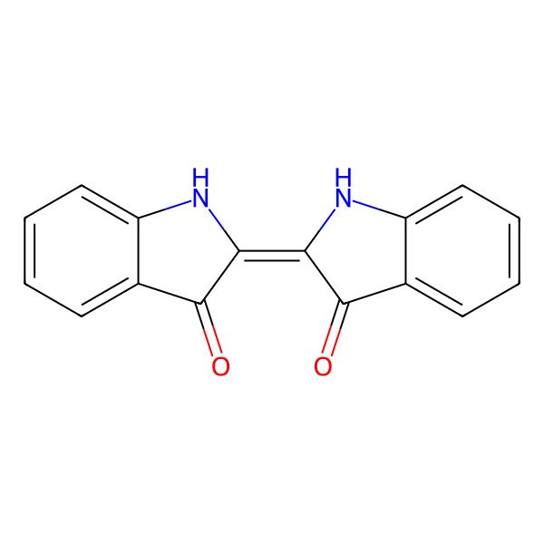 2D Structure of (2E)-2-(3-oxo-1H-indol-2-ylidene)-1H-indol-3-one