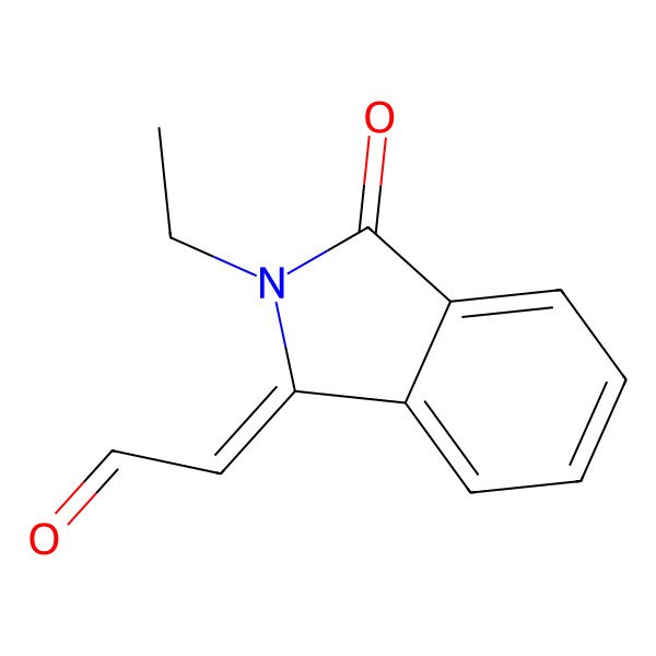 2D Structure of (2E)-(2-Ethyl-3-oxo-2,3-dihydro-1H-isoindol-1-ylidene)acetaldehyde