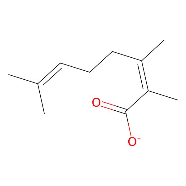2D Structure of (2E)-2,3,7-trimethylocta-2,6-dienoate 2D Structure of (2E)-2,3,7-trimethylocta-2,6-dienoate