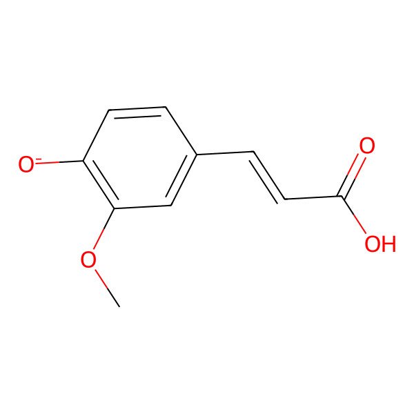 2D Structure of (2E)-3-(4-hydroxy-3-methoxyphenyl)prop-2-enoate