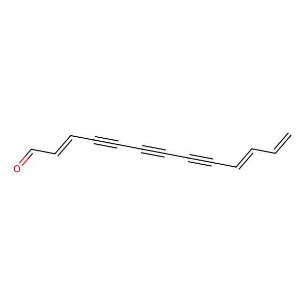 2D Structure of (2E,10E)-2,10,12-Tridecatriene-4,6,8-triynal