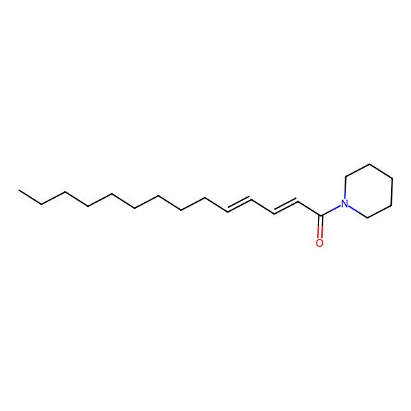 2D Structure of (2E,4E)-1-(Piperidin-1-yl)tetradeca-2,4-dien-1-one 2D Structure of (2E,4E)-1-(Piperidin-1-yl)tetradeca-2,4-dien-1-one