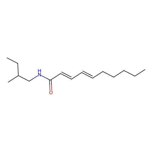 2D Structure of (2E,4E)-N-[(2R)-2-methylbutyl]deca-2,4-dienamide