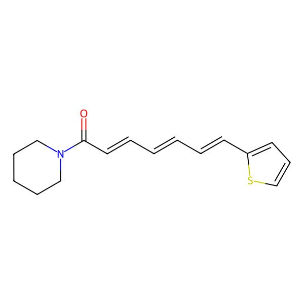 2D Structure of 1-[(2e,4e,6e)-7-(2-Thienyl)-2,4,6-heptatrienoyl]piperidine