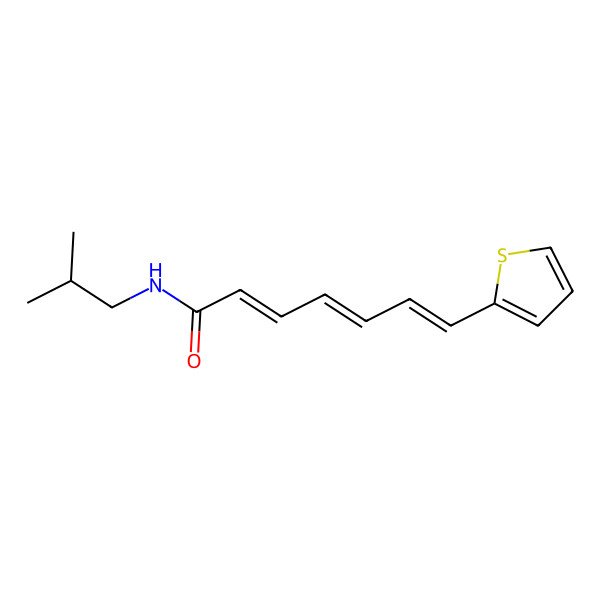 2D Structure of (2E,4E,6E)-N-Isobutyl-7-(2-thienyl)-2,4,6-heptatrienamide